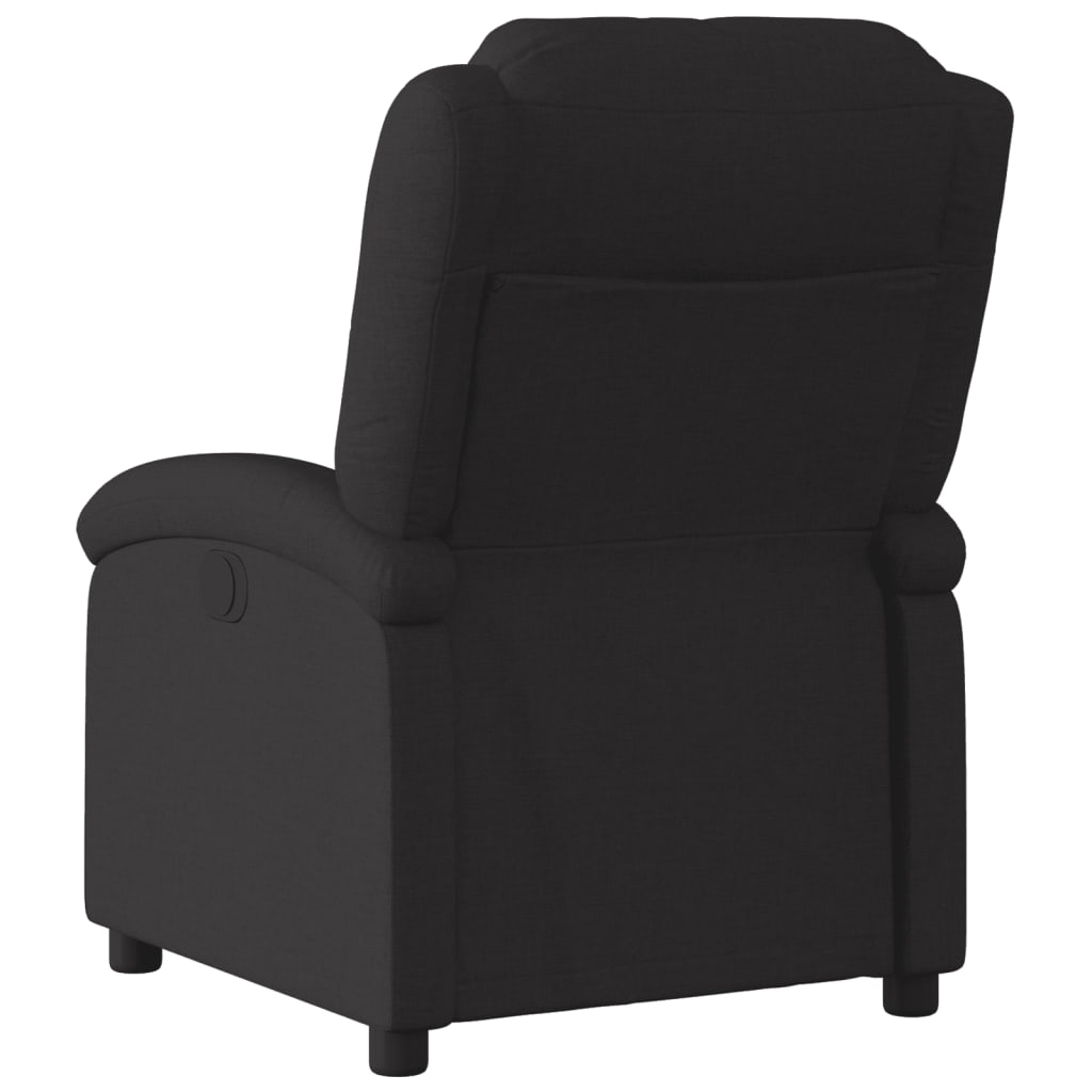 Fauteuil verstelbaar elektrisch stof zwart