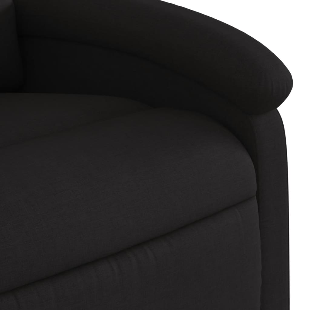 Fauteuil verstelbaar elektrisch stof zwart