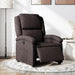 Fauteuil verstelbaar elektrisch stof donkerbruin
