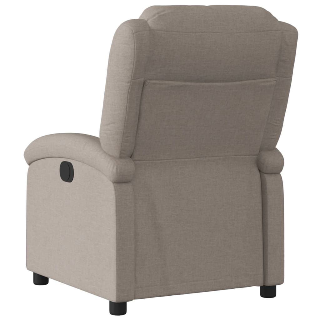 Fauteuil verstelbaar elektrisch stof taupe