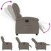 Fauteuil verstelbaar elektrisch stof taupe