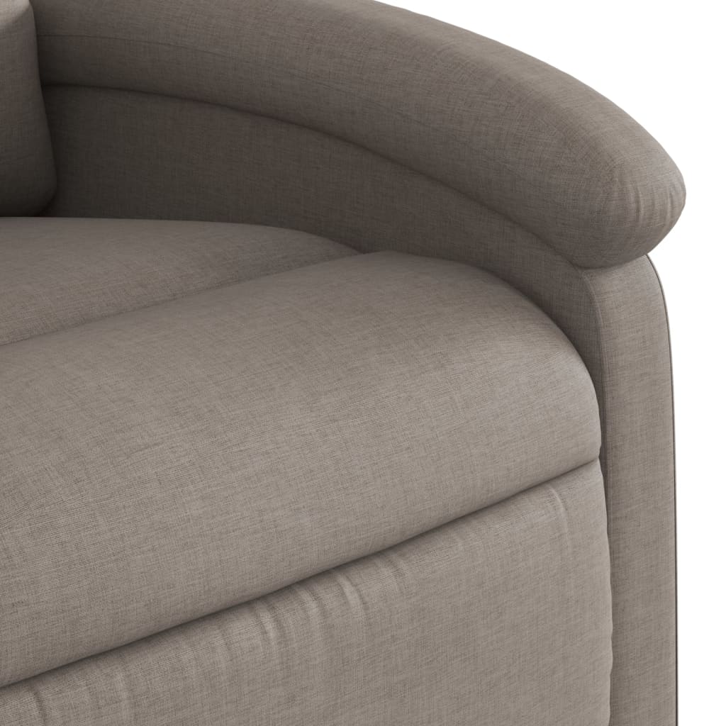 Fauteuil verstelbaar elektrisch stof taupe
