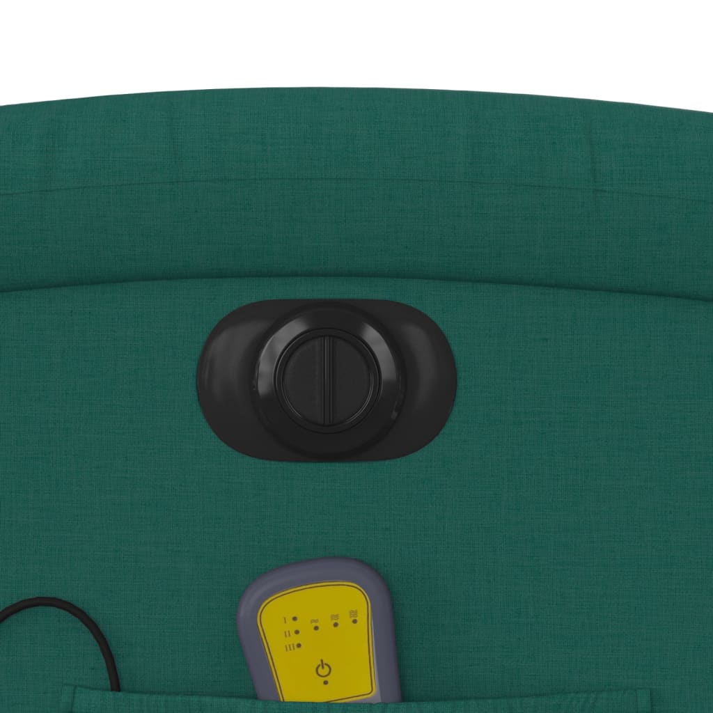 Massagestoel elektrisch verstelbaar stof donkergroen