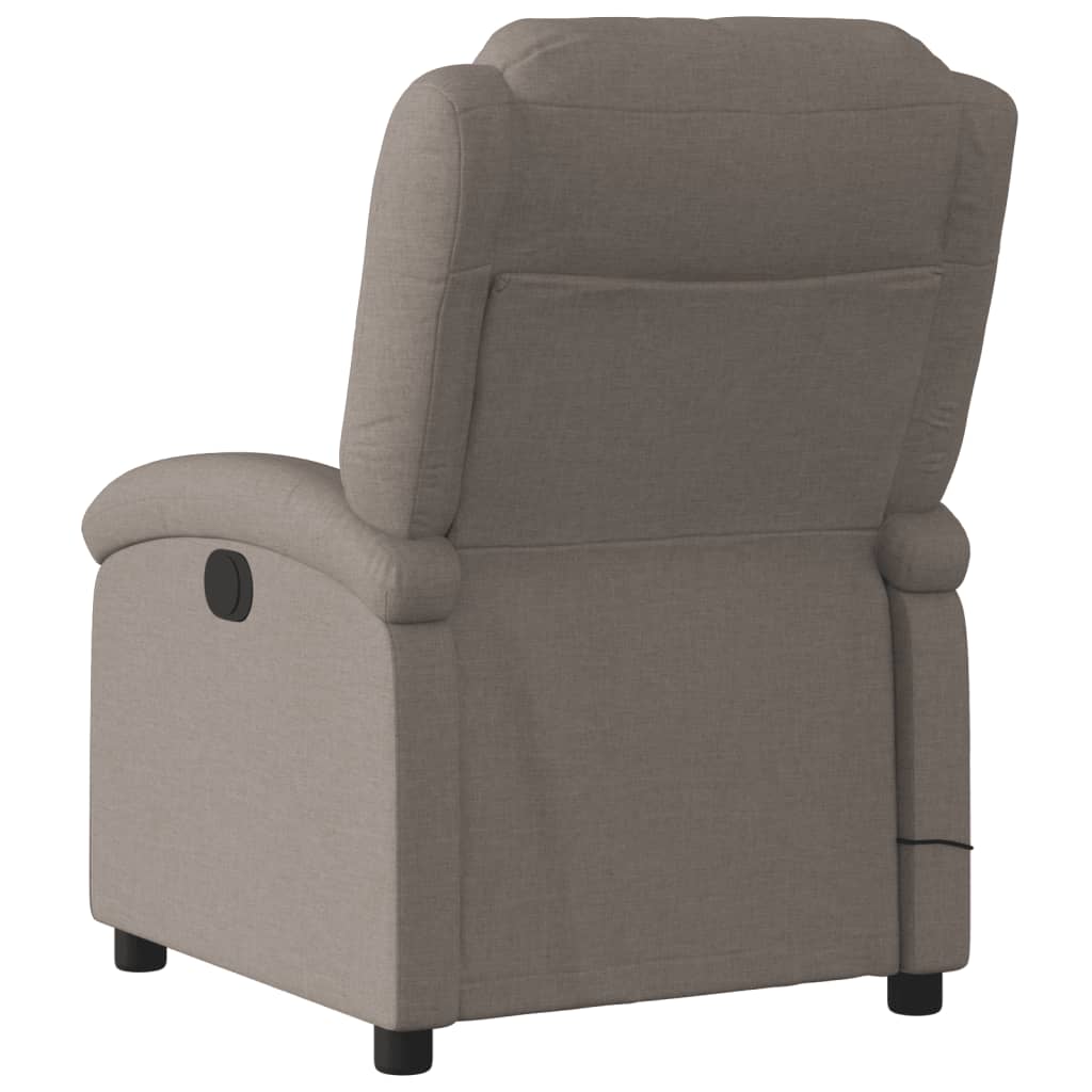 Massagestoel elektrisch verstelbaar stof taupe