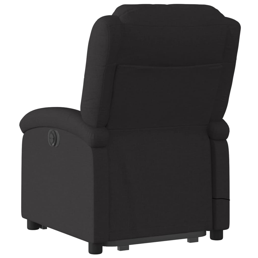 Sta-op-massagestoel elektrisch verstelbaar stof zwart