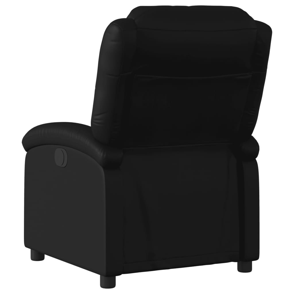 Fauteuil elektrisch verstelbaar kunstleer zwart