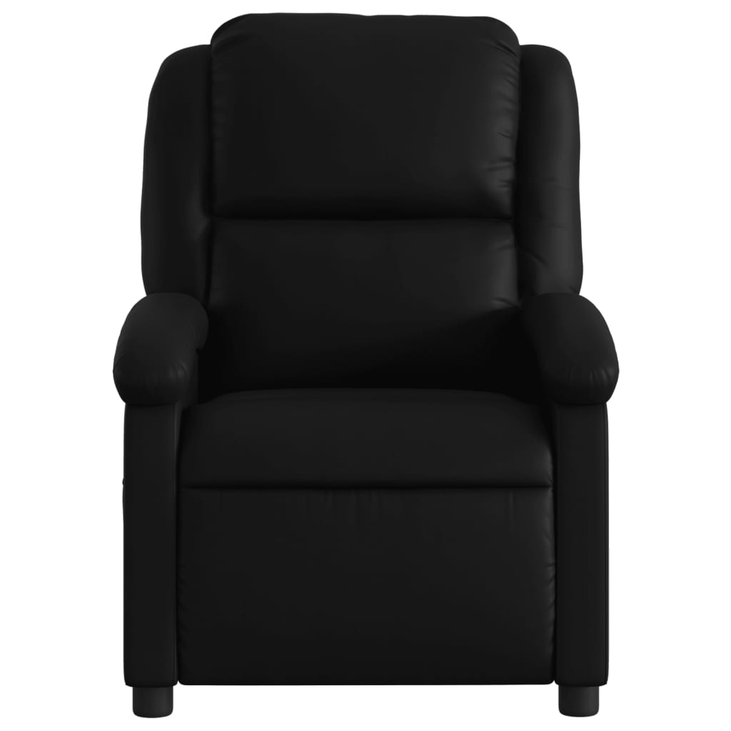 Fauteuil elektrisch verstelbaar kunstleer zwart