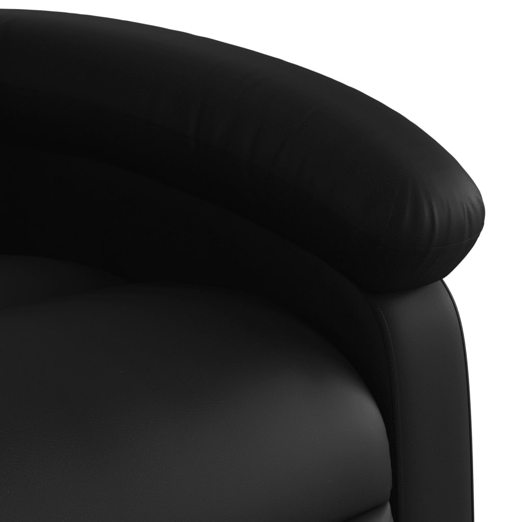Fauteuil elektrisch verstelbaar kunstleer zwart