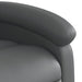 Fauteuil verstelbaar elektrisch kunstleer grijs