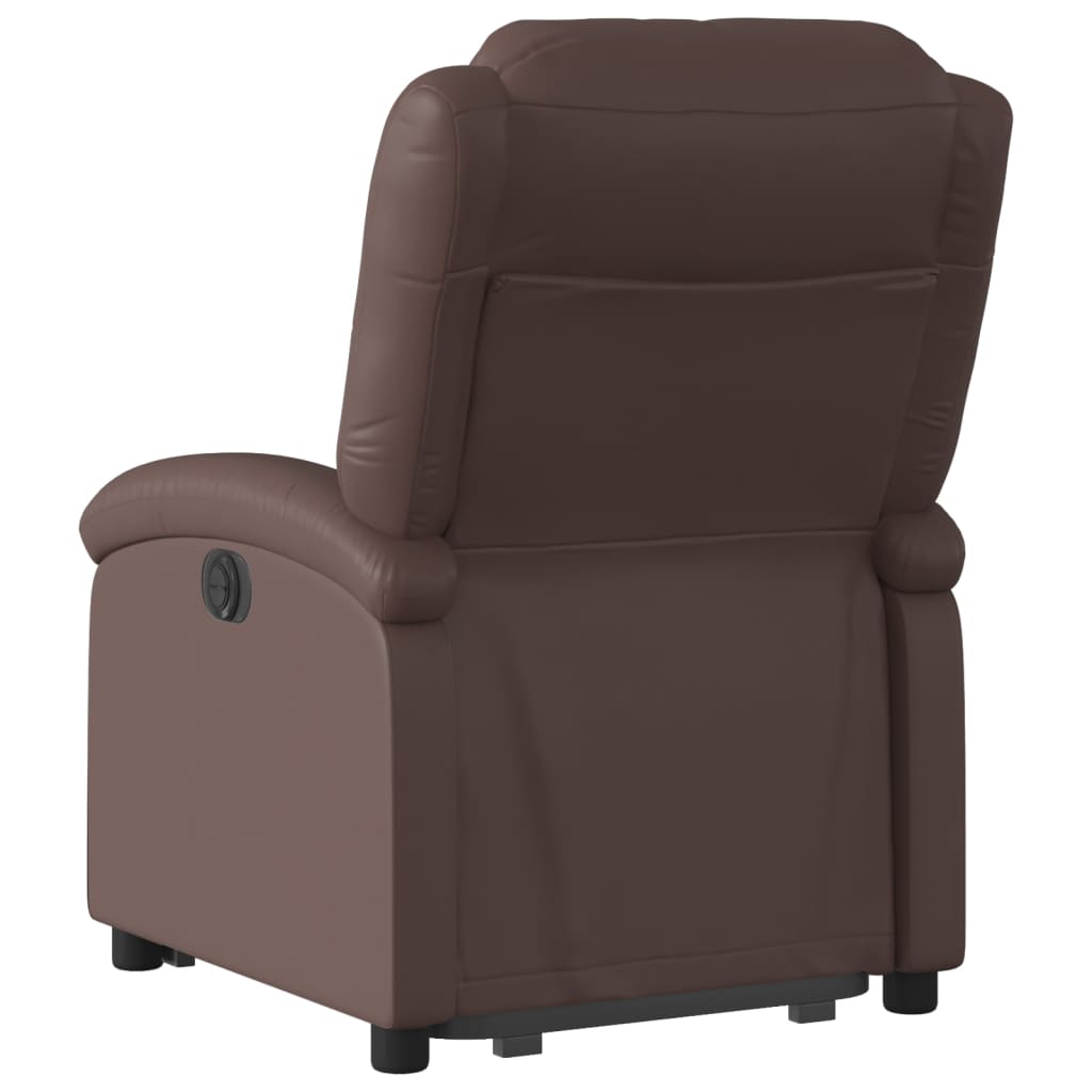 Sta-op-fauteuil verstelbaar kunstleer bruin