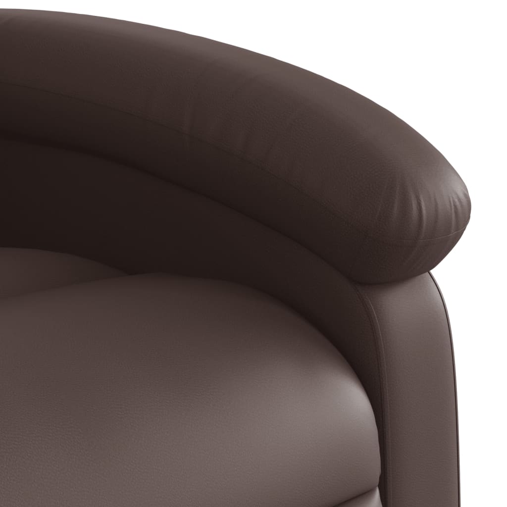 Sta-op-fauteuil verstelbaar kunstleer bruin
