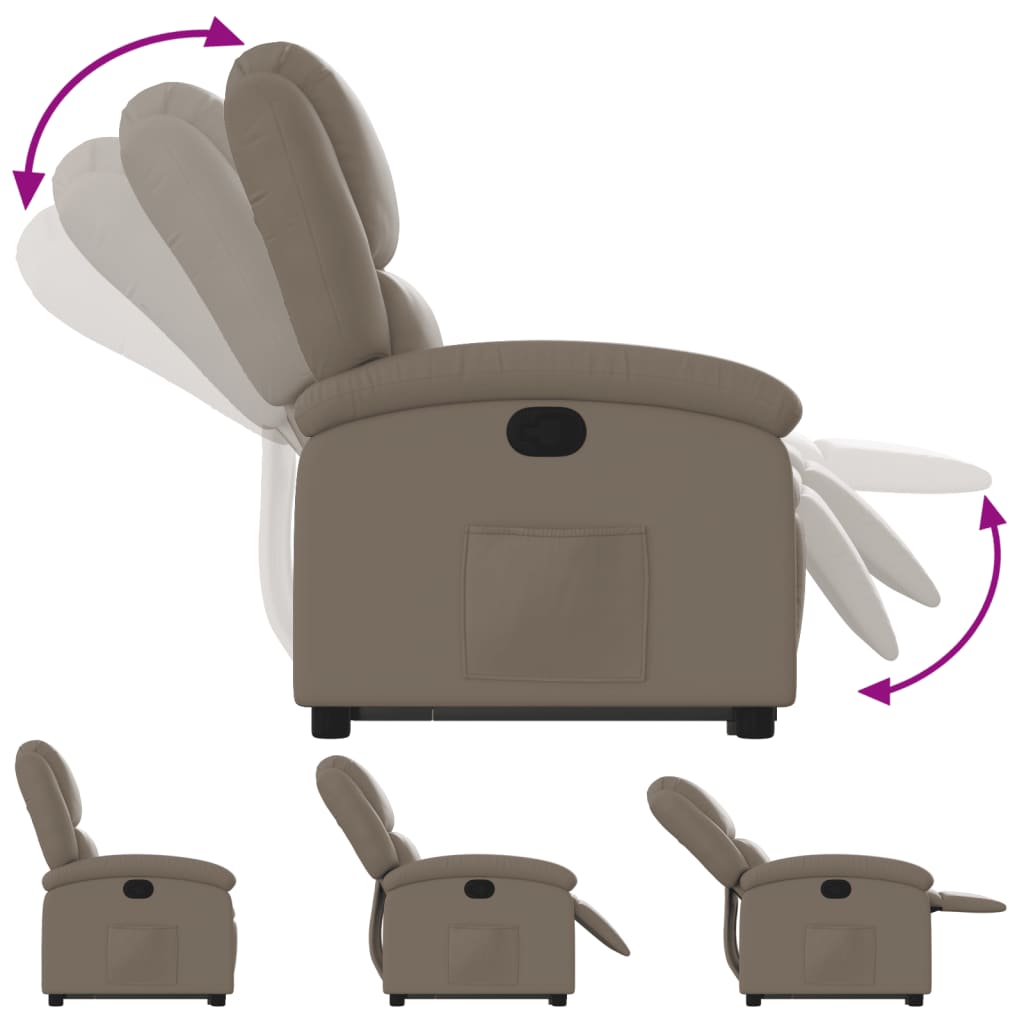 Sta-op-stoel kunstleer cappuccinokleurig