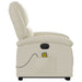 Sta-op-massagestoel elektrisch kunstleer crèmekleurig
