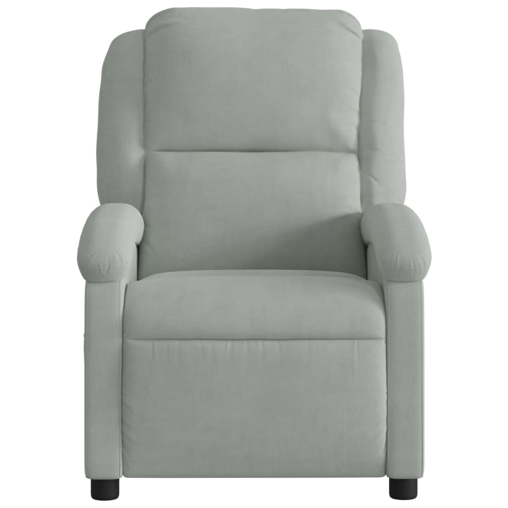 Fauteuil elektrisch verstelbaar stof lichtgrijs