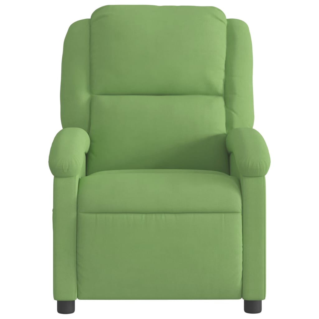 Fauteuil elektrisch verstelbaar fluweel lichtgroen