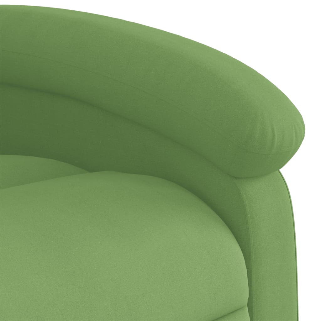 Fauteuil elektrisch verstelbaar fluweel lichtgroen