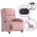 Fauteuil elektrisch fluweel roze
