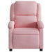 Fauteuil elektrisch fluweel roze