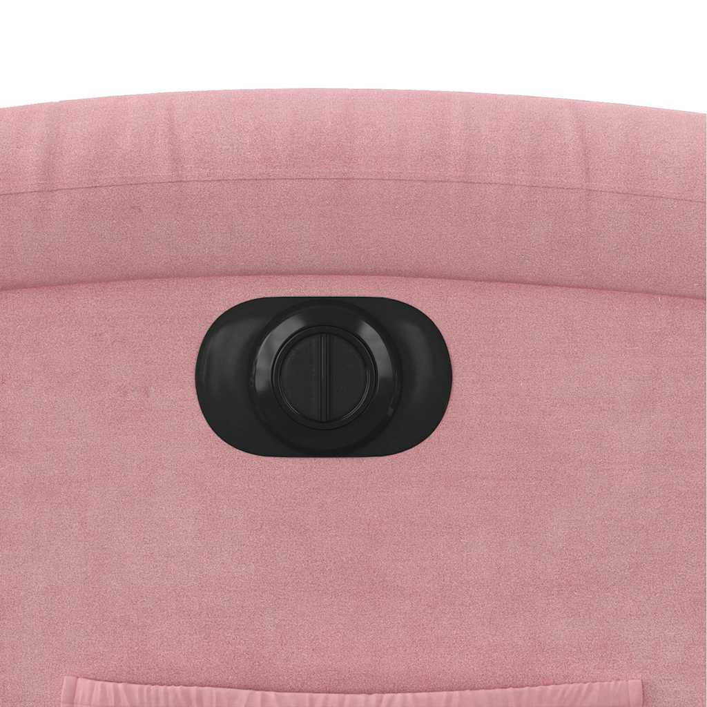 Fauteuil elektrisch fluweel roze
