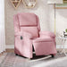 Fauteuil elektrisch fluweel roze
