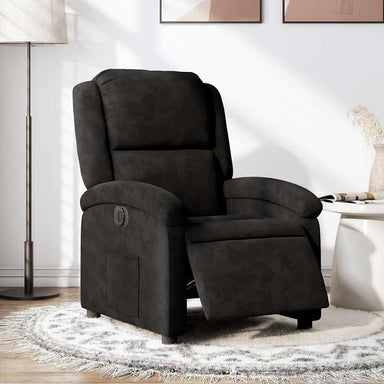 Fauteuil verstelbaar elektrisch stof zwart