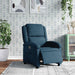 Fauteuil elektrisch verstelbaar fluweel blauw