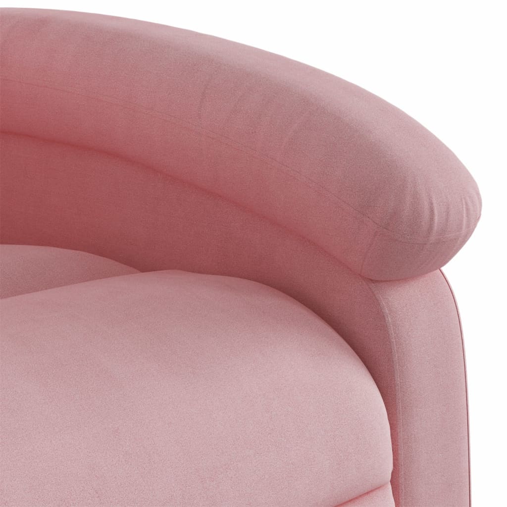 Massagestoel elektrisch verstelbaar fluweel roze