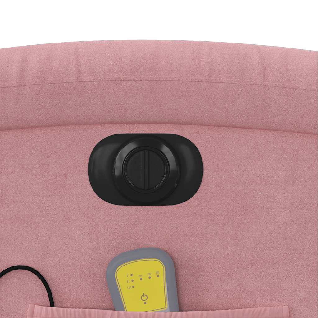 Massagestoel elektrisch verstelbaar fluweel roze