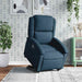 Sta-opstoel fluweel blauw