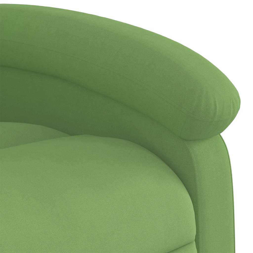Sta-op-massagestoel verstelbaar fluweel lichtgroen