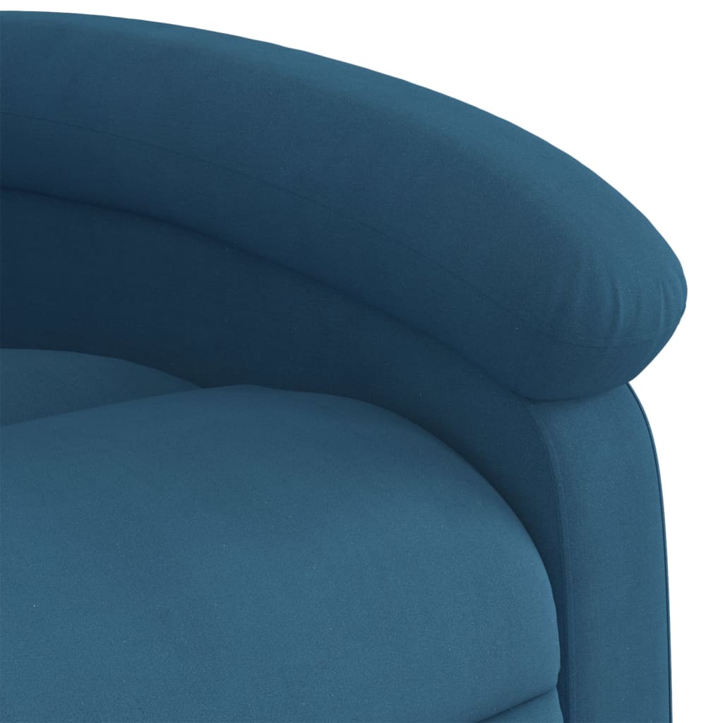 Sta-op-massagestoel verstelbaar fluweel blauw