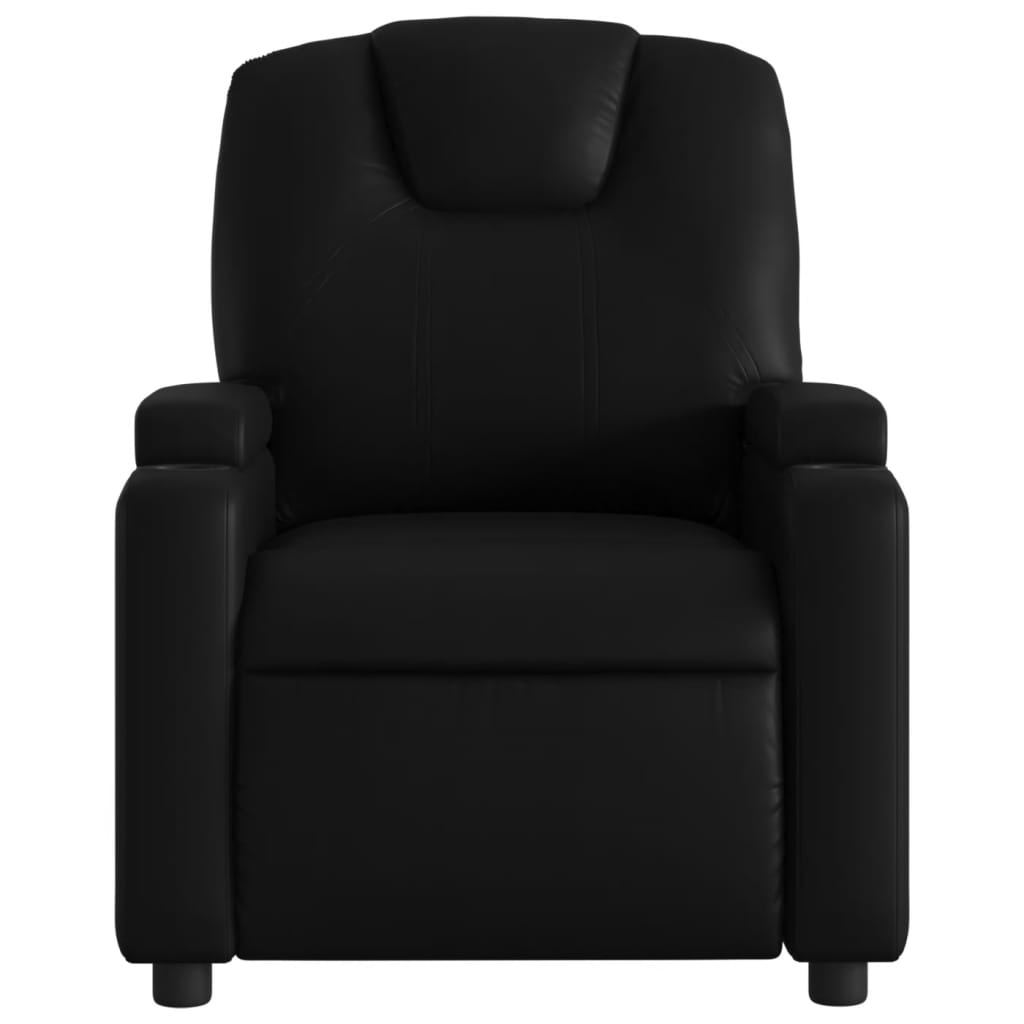 Fauteuil elektrisch verstelbaar kunstleer zwart