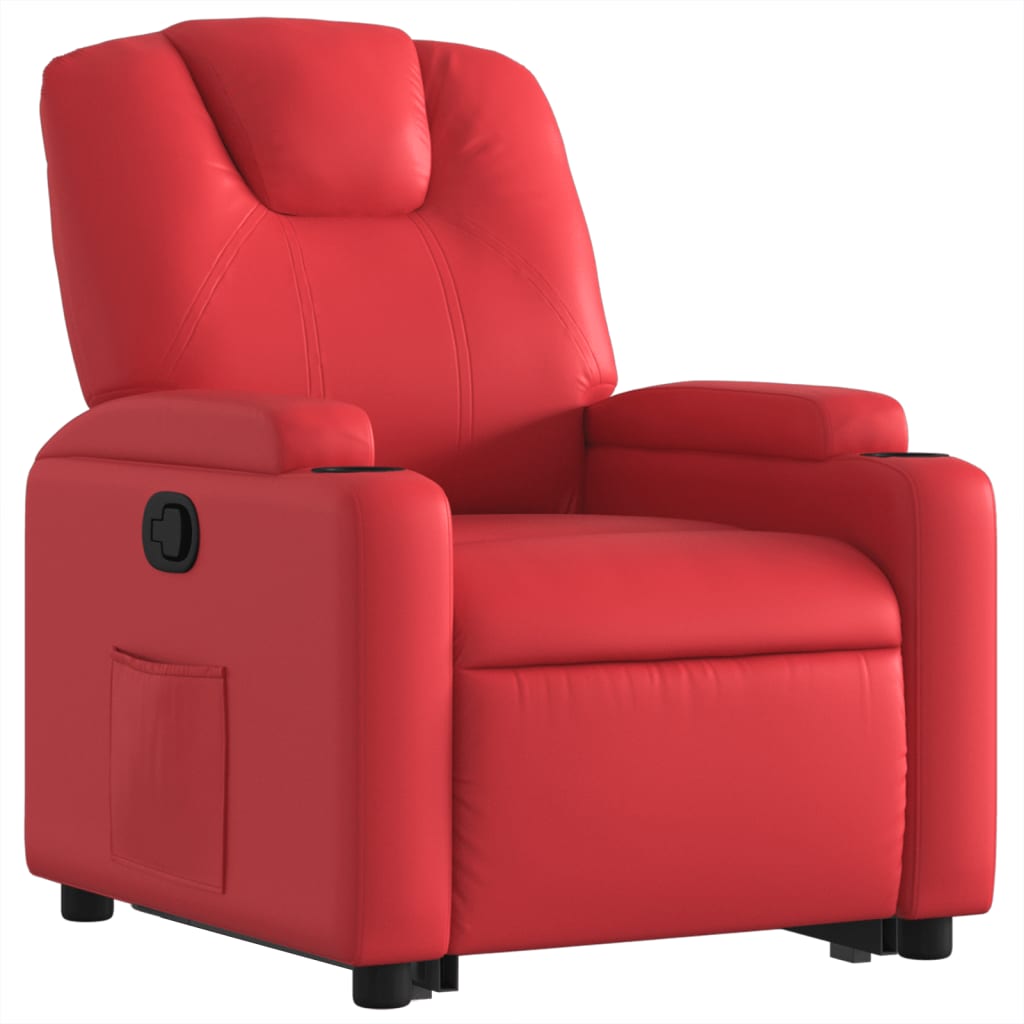 Sta-op-stoel kunstleer rood