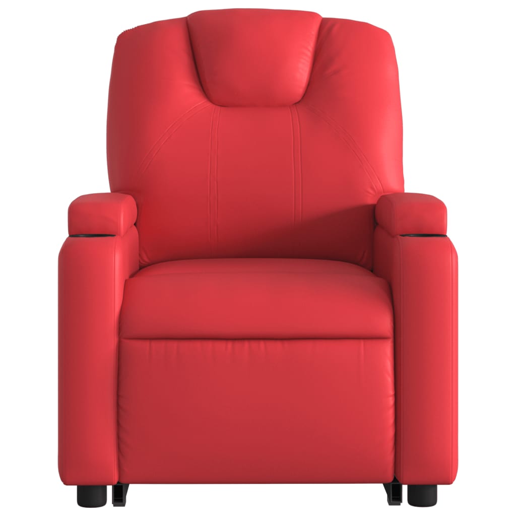 Sta-op-stoel kunstleer rood