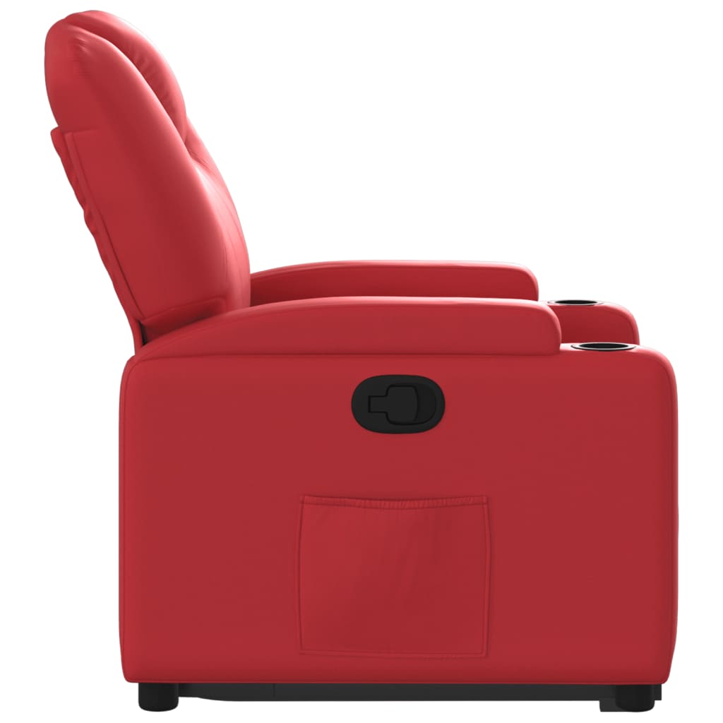 Sta-op-stoel kunstleer rood