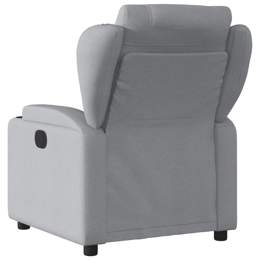 Fauteuil elektrisch verstelbaar stof lichtgrijs