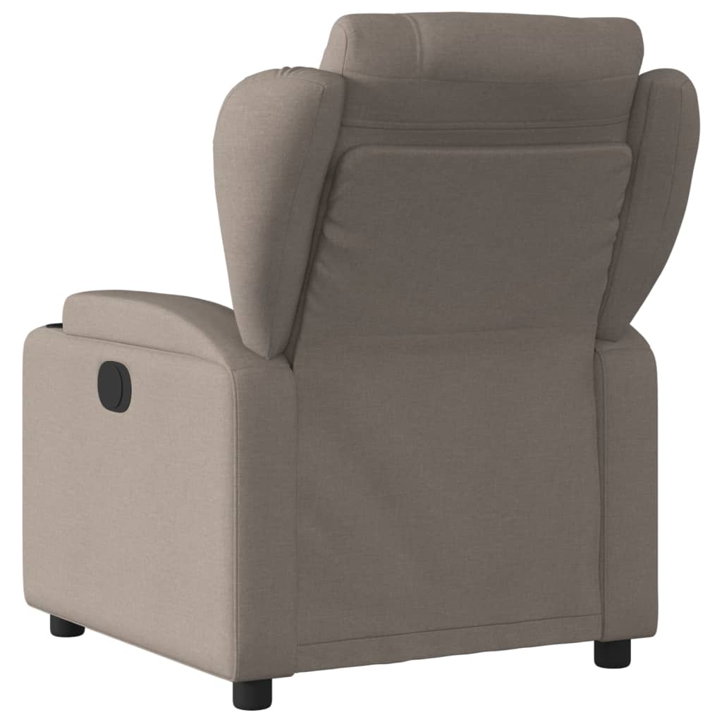 Fauteuil verstelbaar elektrisch stof taupe