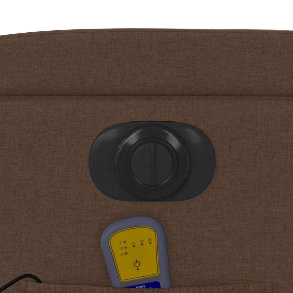 Massagestoel elektrisch verstelbaar stof bruin