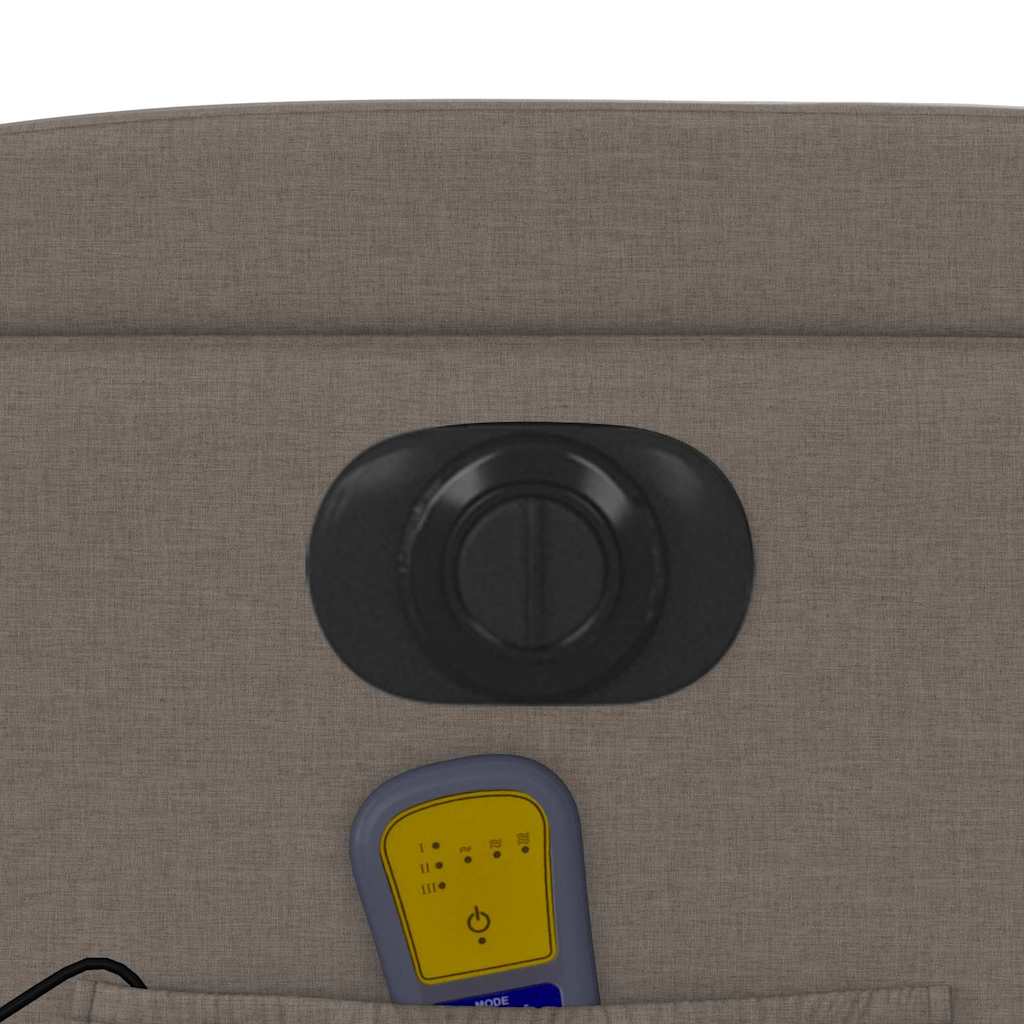 Massagestoel elektrisch verstelbaar stof taupe