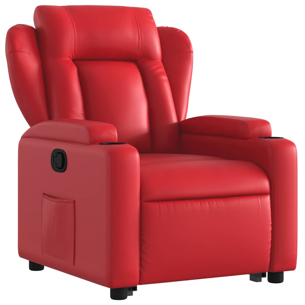 Sta-op-stoel kunstleer rood