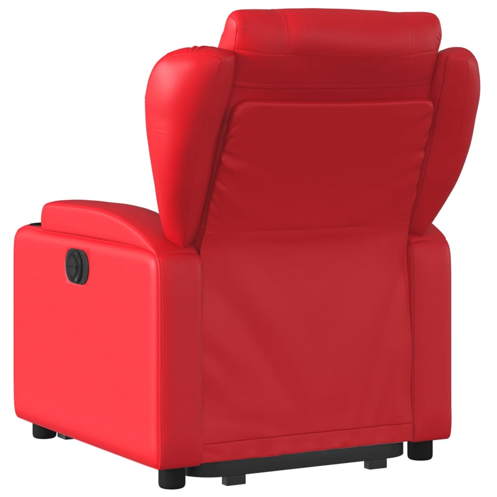 Sta-op-stoel kunstleer rood