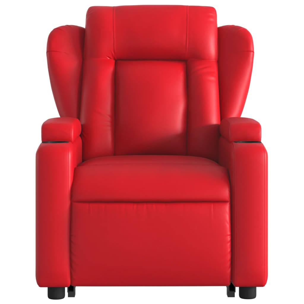 Sta-op-stoel kunstleer rood
