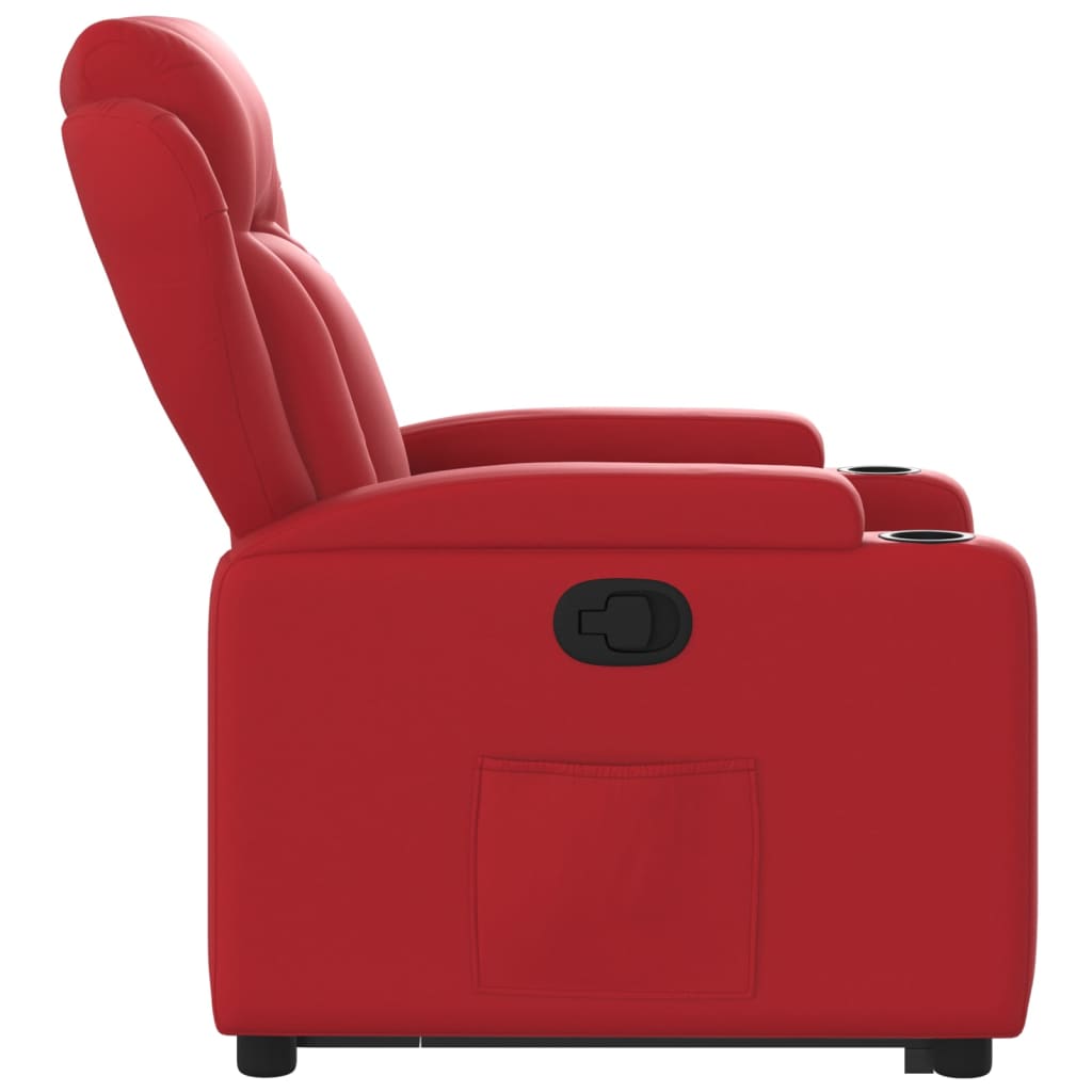 Sta-op-stoel kunstleer rood