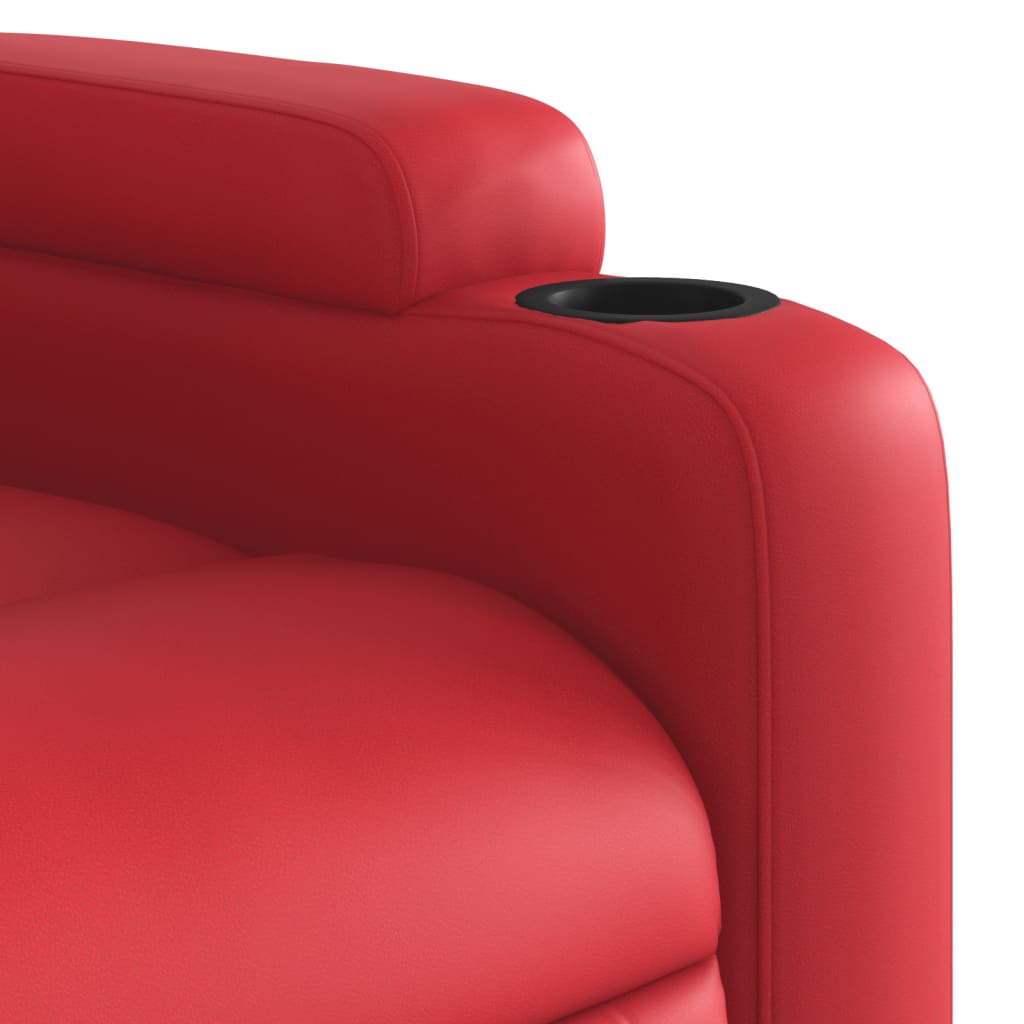 Sta-op-stoel kunstleer rood