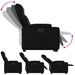 Sta-op-stoel elektrisch kunstleer zwart