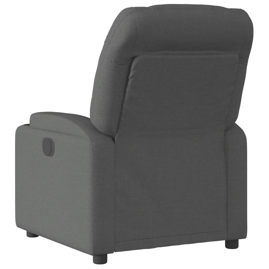 Fauteuil elektrisch verstelbaar stof donkergrijs