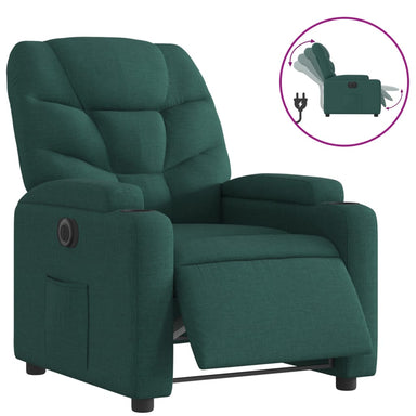 Fauteuil verstelbaar elektrisch stof donkergroen