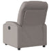 Fauteuil verstelbaar elektrisch stof taupe