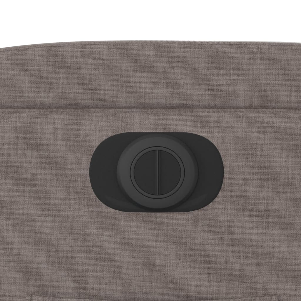 Fauteuil verstelbaar elektrisch stof taupe