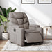 Fauteuil verstelbaar elektrisch stof taupe